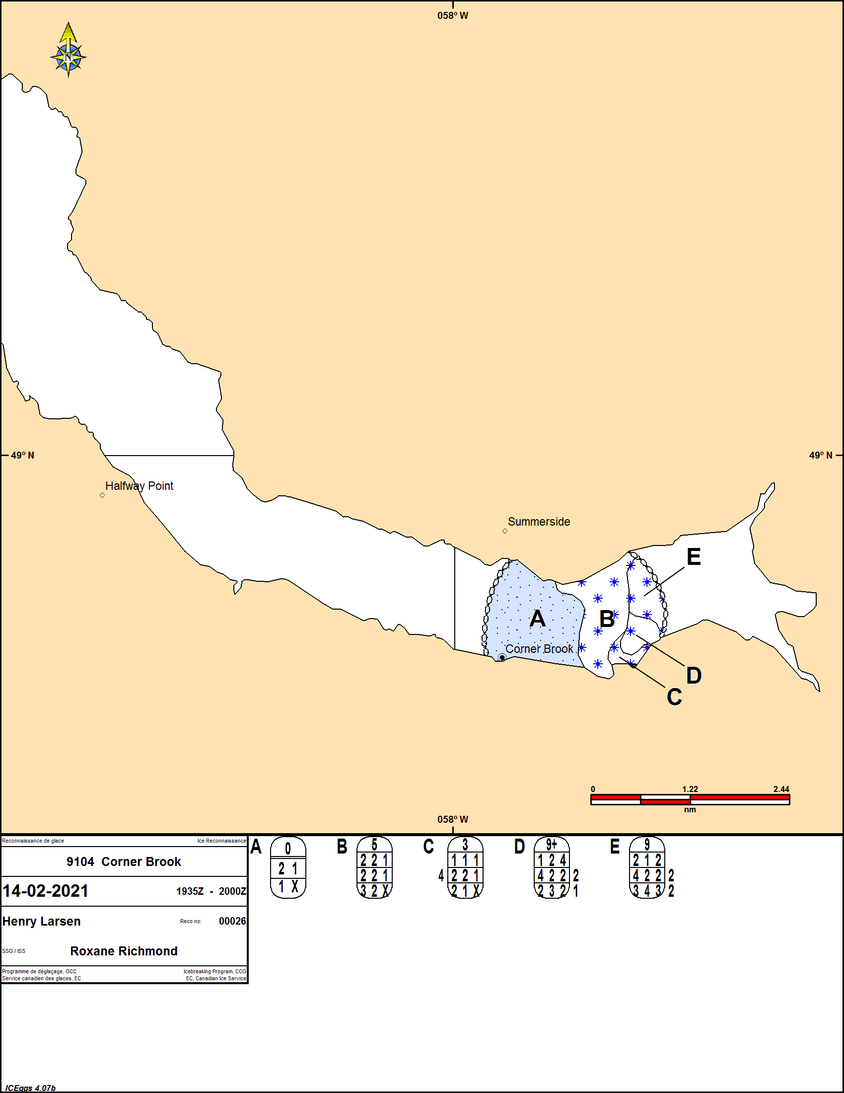 Ice charts Saint-Lawrence Gulf